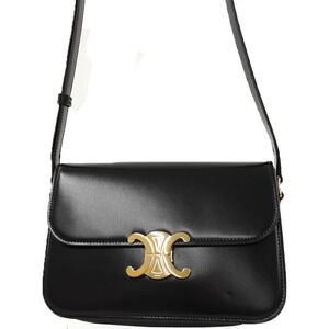 Celine Triomphe bag burgundy Black shiny calfskin